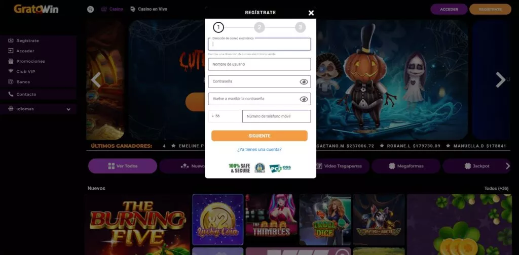 darmowe spiny Gratowin